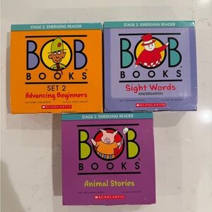 BOB Books Stage 2 Set of 3 - Advancing Beginners, Sight Words, Animal Stories